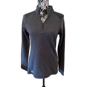 Adidas Quarter Zip Pullover Sweatshirt Long Sleeve T Shirt Lightweight Sporty At